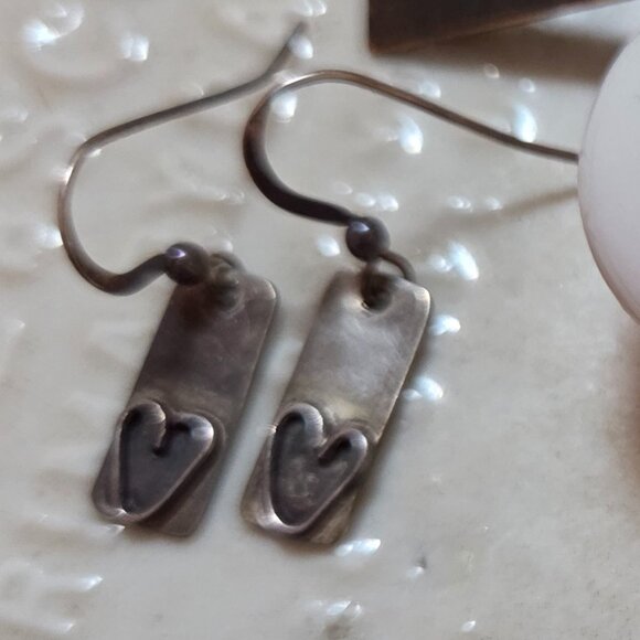 Bundle of Bronze, Silver Dangle and Gold Post Earrings - Picture 4 of 8